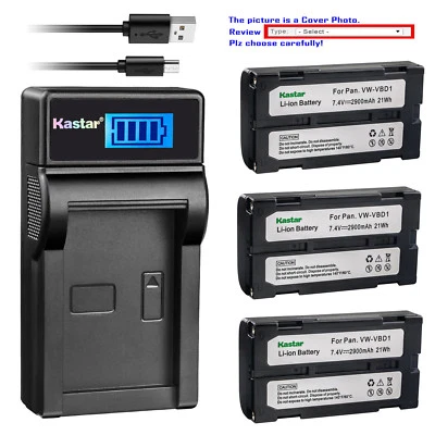 Kastar Battery LCD USB Charger for RCA PRO V730 PRO V741 PRO V742 BDC-46 BDC58 Foto 1 de 4