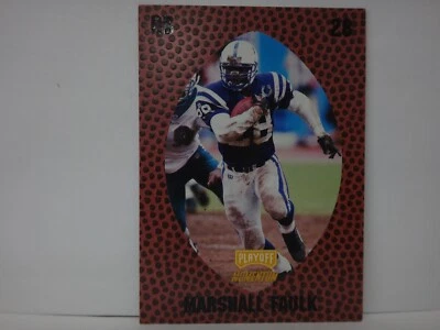 1998 Playoff Momentum Retail Red Marshall Faulk #72 HOF - Image 1 of 2