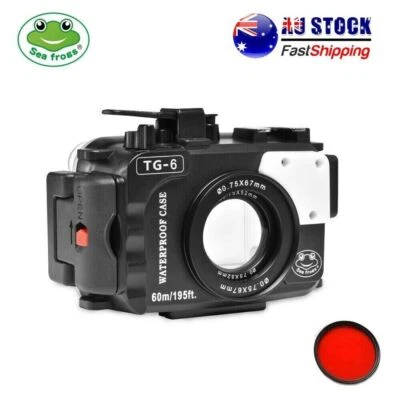 60M/195ft Underwater Waterproof Diving Case Cover For Olympus TG-6 DSLR Camera - image 1 of 4