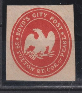 US # 20LU1 Local stamp Boyds City Post cv= $ 175 - Picture 1 of 2