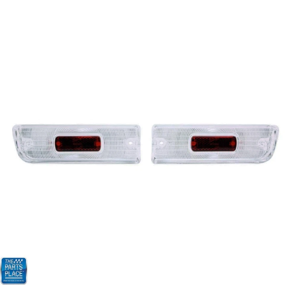 Par de lentes de luz de lámpara de respaldo inversa Chevelle Malibu 1964 con reflectores rojos Foto 1 de 1