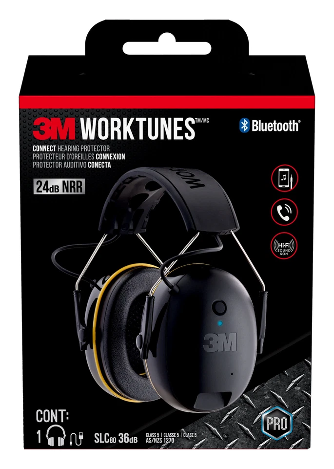 3M Worktunes Wireless Hearing Protector Bluetooth - 90543H1-DC-PS
