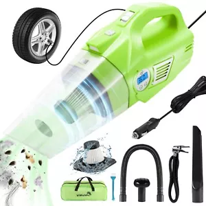 4in1 Car Vacuum Cleaner Tire Inflator High Power Portable Handheld Vacuum Air Co - Picture 1 of 9
