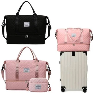 Women Girls Gym Bag Large Weekend Holiday Travel Work Holdall Duffle Bag Luggage - Picture 1 of 19