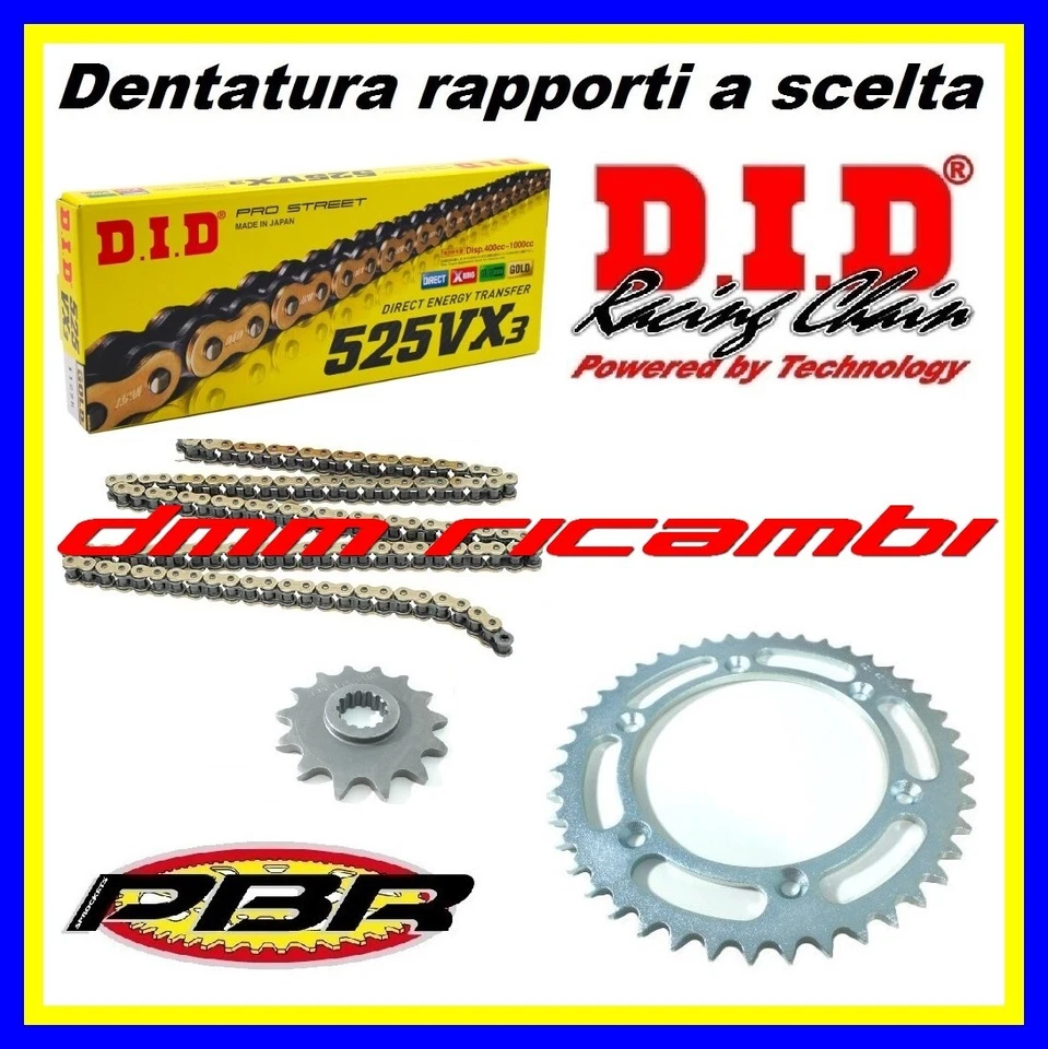 Kit Trasmissione KAWASAKI Z1000 2004 catena corona pignone PBR DID VX3 Z 1000 - Immagine 1 di 1