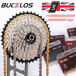 for Shimano 8/9/10/11/12 Speed Cassette 11-52T MTB Bike Road 116/126 Links Chain - Picture 1 of 230