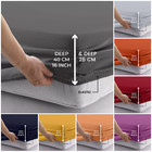 Extra Deep 40 cm Fitted Sheet Bed Sheet for Mattress Single Double King UK Size