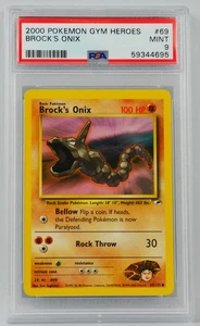 2000 Pokemon Gym Heroes Brock's Onix #69 PSA 9 - Picture 1 of 2