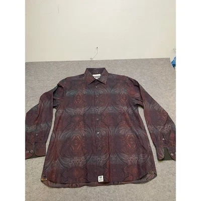 Camisa de manga larga Joseph Abboud Collection para hombre L cachemira abotonada Foto 1 de 4