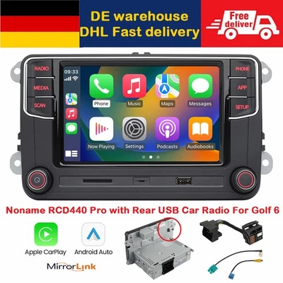 NONAME Autoradio Rear USB RCD440 360 RCD330 Carplay Android Auto Für VW GOLF CC - Bild 1 von 4