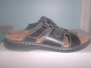 Clarks Collection Leisa Higley Damen-Pantoletten Größe 7,5 M schwarz weich gepolstert - Bild 1 von 3