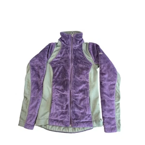 Columbia Women’s XS Omni-Heat Fleece Jacket Purple Green Thermal Reflective - Picture 1 of 7