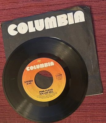 Pink Floyd Run Like Hell/Don't Leave Me Now Columbia Records 45 + sleeve - Image 1 of 2