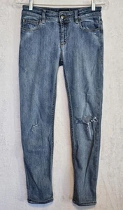 Emporio Armani Dakota Slim Fit Medium Wash Blue Jeans Size 27 Distressed - Picture 1 of 14