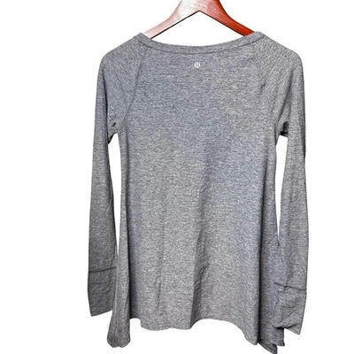Lululemon Rehearsal Long Sleeve Heathered Black Swan EST SIZE 8 - Image 1 of 4