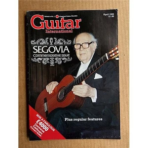 SEGOVIA GUITAR INTERNATIONAL MAGAZINE APRIL 1986 1985 - SEGOVIA cover with more - Picture 1 of 1