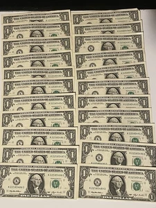 Uncirculated/Sequential $1 Bills 1993 x22 - Picture 1 of 1
