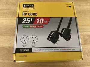 Smart Electrician 125V 30A 25 FT 10ga RV Heavy Duty Power Cord NIB - Picture 1 of 3
