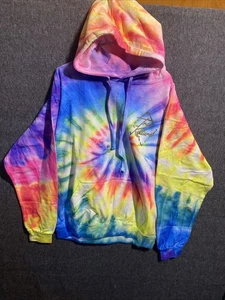 Destinations USA Rainbow Tie Dye Pull Over Sudadera con Capucha, Talla M Tree Kulture Nueva Sin Etiquetas - Imagen 1 de 12