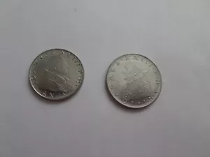 Beautiful AU/BU Vatican City Coins 1959 100 L 1962 50 L low mintage mirrorlike - Picture 1 of 6