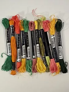 Anchor Marlitt Rayon Embroidery Floss Lot Of 11 Mixed Colors New - Picture 1 of 3