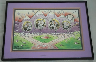 Drew Litton Colorado Rockies Rocky Mountain News 1993 Art Cartoon - Image 1 of 4