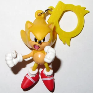 2" 5cm BACKPACK HANGER SUPER SONIC THE HEDGEHOG KEYCHAIN FIGURINE KEYRING TOY! - Picture 1 of 7