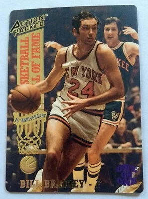 BILL BRADLEY, 1993 ACTION PACKED 25th ANNIVERSARY, BASKETBALL HALL OF FAME #7 - Image 1 of 2