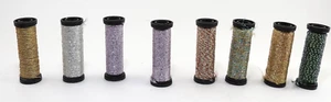 Kreinik Metallic Thread for Stitching 8 Spools No Labels - Bild 1 von 2