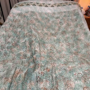 Hand Painted India Ink USA Made Artisan Bedspread Quilt Comforter Southwestern - Picture 1 of 14