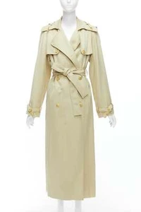 GABRIELA HEARST 100% merino wool silk trimmed pleats trench coat IT40 S - Picture 1 of 11