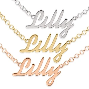 Collar Colgante Personalizado CUALQUIER NOMBRE Plata Esterlina 925 Nombre Regalo - Imagen 1 de 11