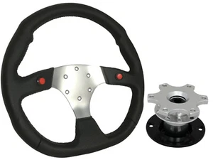 F1 CHROM Lenkrad + Silber Schnellspanner Boss TSI für Mitsubishi - Bild 1 von 5