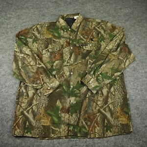 Winchester Shirt Mens 2XL XXL Green Camo Hunting Camping Real Tree Vented Adult