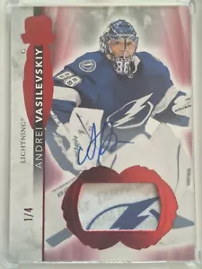 21/22 Upper Deck The Cup RED Andrei Vasilevskiy TAG Autograph #d/4 - Bild 1 von 2