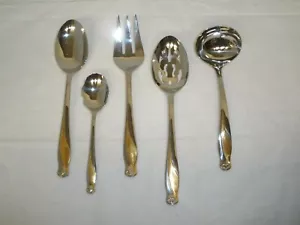 GOLDEN SPRING BUD by Gorham Stainless 5 Piece Hostess Set - Picture 1 of 6