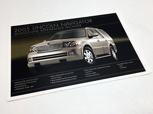 Lincoln Navigator 2005 paquete de apariencia monótona hoja de información folleto - Imagen 1 de 1