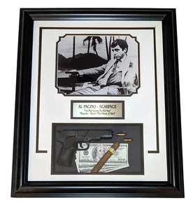 Vintage SCARFACE Shadow Box Framed 23" x 19" Movie Pacino Manolo Quote - Picture 1 of 16