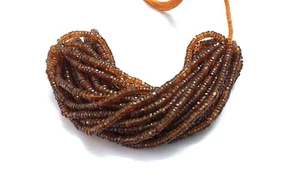 1 Strand Natural Hessonite Garnet Tyre Wheel Faceted 6-6.5mm Tyre Beads 14"inch - Picture 1 of 7