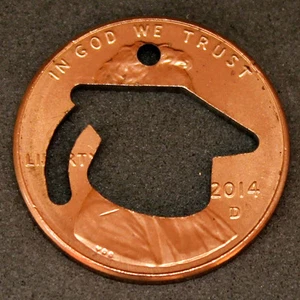 Lucky Penny with graduation cap cut out - Picture 1 of 1