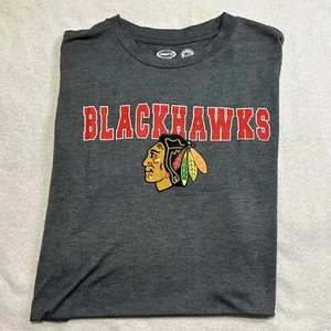 Chicago Blackhawks Herren grau Schlafshirt Gr. M lizenziert Vintage Blackhawk Logo - Bild 1 von 9