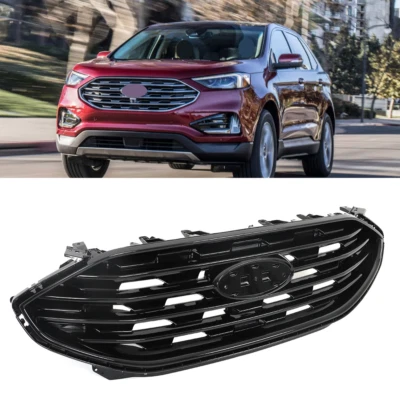 Cubiertas de rejilla de parrilla LABLT para Ford Edge SE SEL 2019-2022 parte superior delantera negro brillante Foto 1 de 4