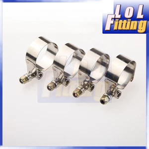 4PCS 1" inch Turbo Pipe Hose Coupler T-bolt Clamps Stainless Steel 31-36mm - Picture 1 of 4