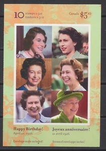 Canada - Booklet BK321 - Queen Elizabeth II 80th Birthday - Scott 2142 - Picture 1 of 1