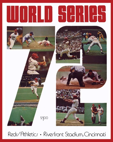 Cincinnati Red1972 World Series Poster of Program Cover - 8x10 Color Photo Cover