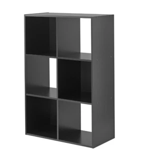 Mainstays 11" 6-Cube Storage Organizer – Sleek, Versatile, (BLACK) - Picture 1 of 5