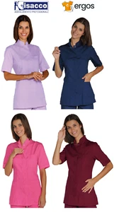 Isacco Casacca PORTOFINO Manica Corta Collo Coreana Bottoni Donna Divisa Medico