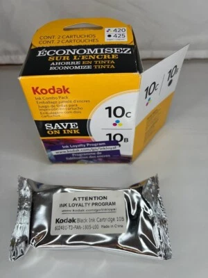 NEW SEALED Kodak 10B Black Ink Cartridge Genuine - ONLY RECEIVING BLACK INK - Image 1 of 3
