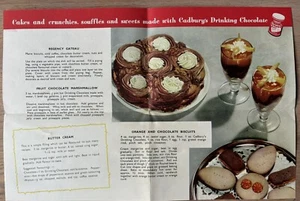 Vintage CADBURY’S TRINKSCHOKOLADE REZEPTE Broschüre KEKSE KUCHEN DESSERT Pud - Bild 1 von 3