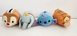 Lot Of 4 Disney TSUM TSUM Mini Soft Plush Toys Dolls  3.5"/9cm Dumbo Tigger - Picture 1 of 3